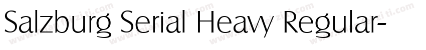 Salzburg Serial Heavy Regular字体转换